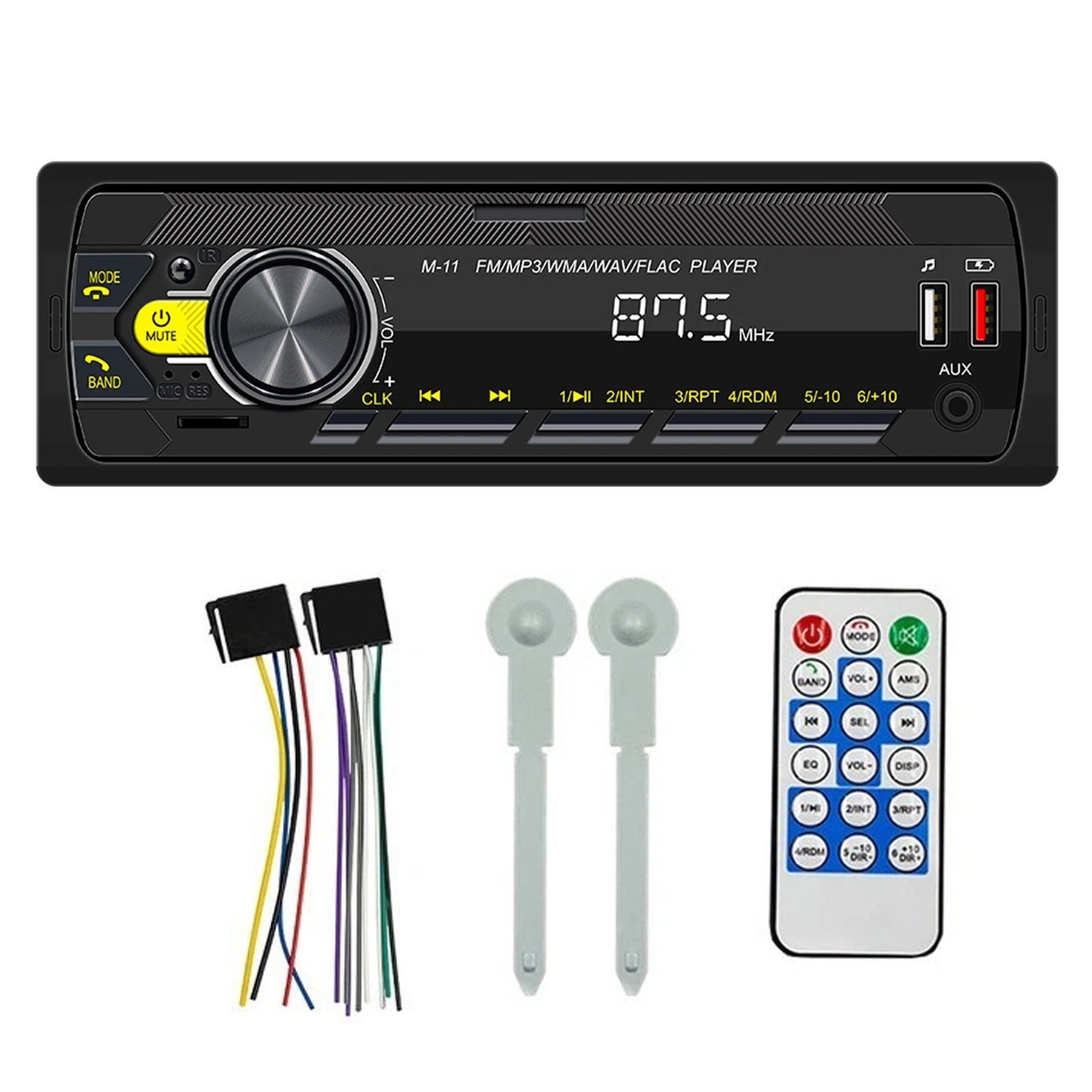 Single Din Car Stereo Bluetooth FM Radio USB AUX MP3 Player Mechanism System