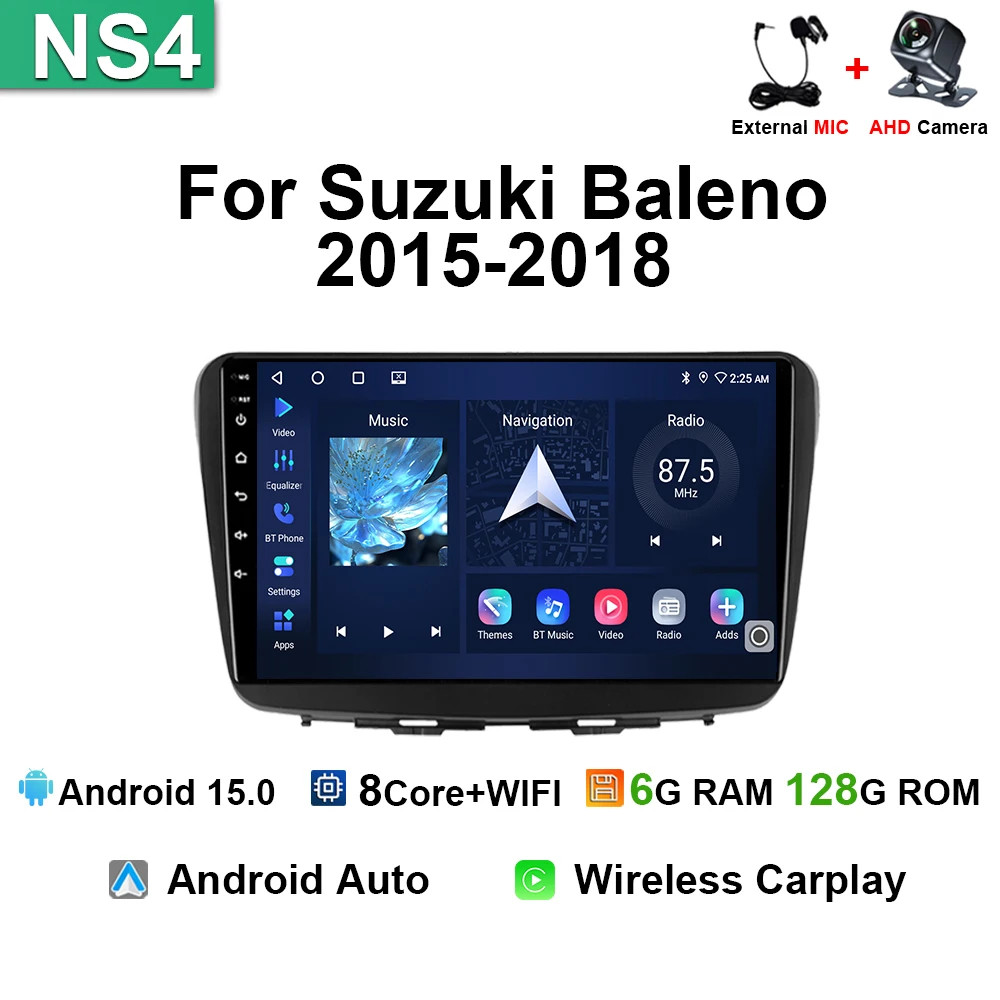 For Suzuki Baleno 2015-2018 Car Radio GPS Navi Android Carplay Multimedia Player