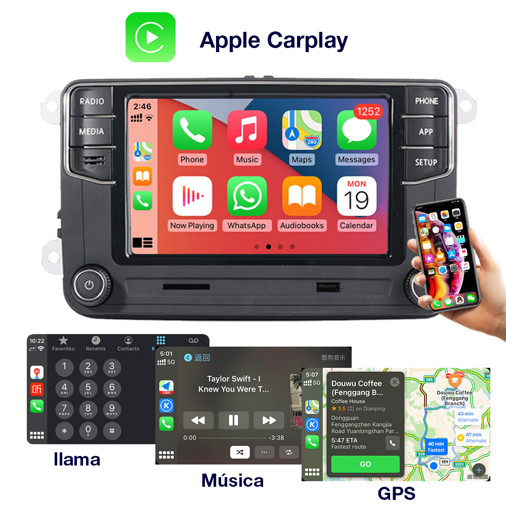 NONAME RCD360PRO 187B Car Radio Stereo Carplay Android Auto For VW Jetta Golf CC