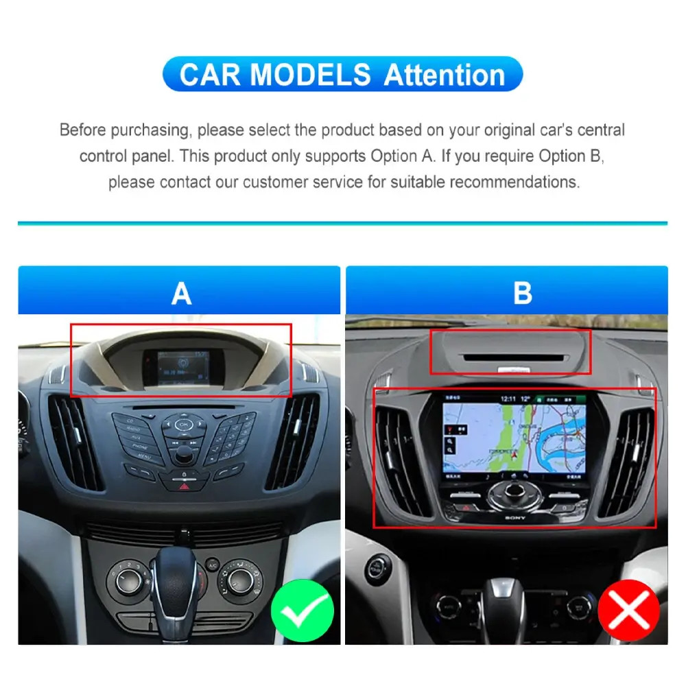 Head Unit Carplay For 2013-2019 Ford Escape Android 15 Car Stereo Radio GPS Navi