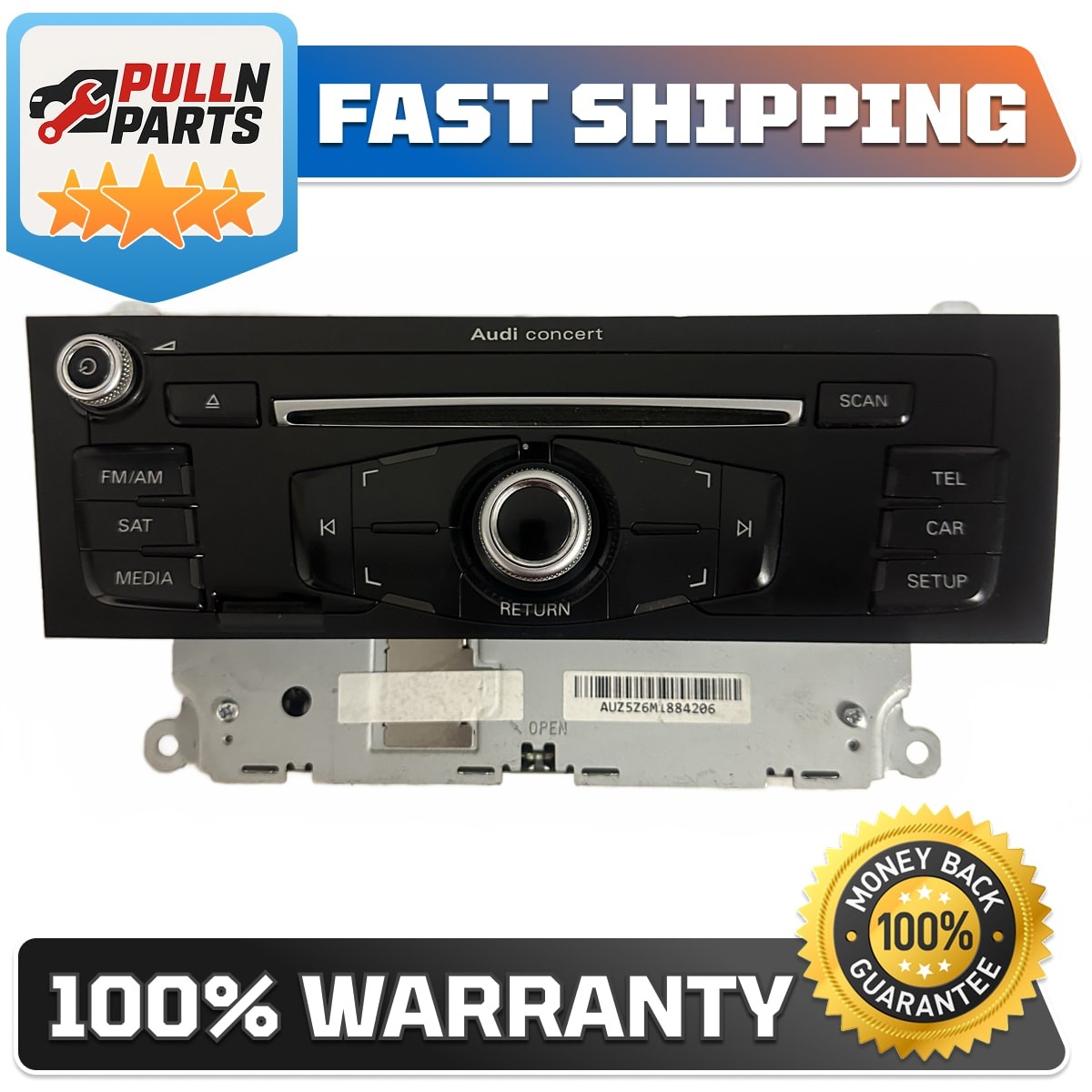 Audi A4 S4 13-16 OEM Radio CD Player Head Unit 8R1 035 186 Q Original