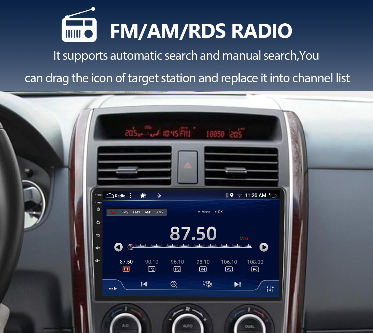 6G+128G For Mazda CX-9 CX9 2007-2015 Android14 Car Stereo CarPlay BT 4G DAB+QLED