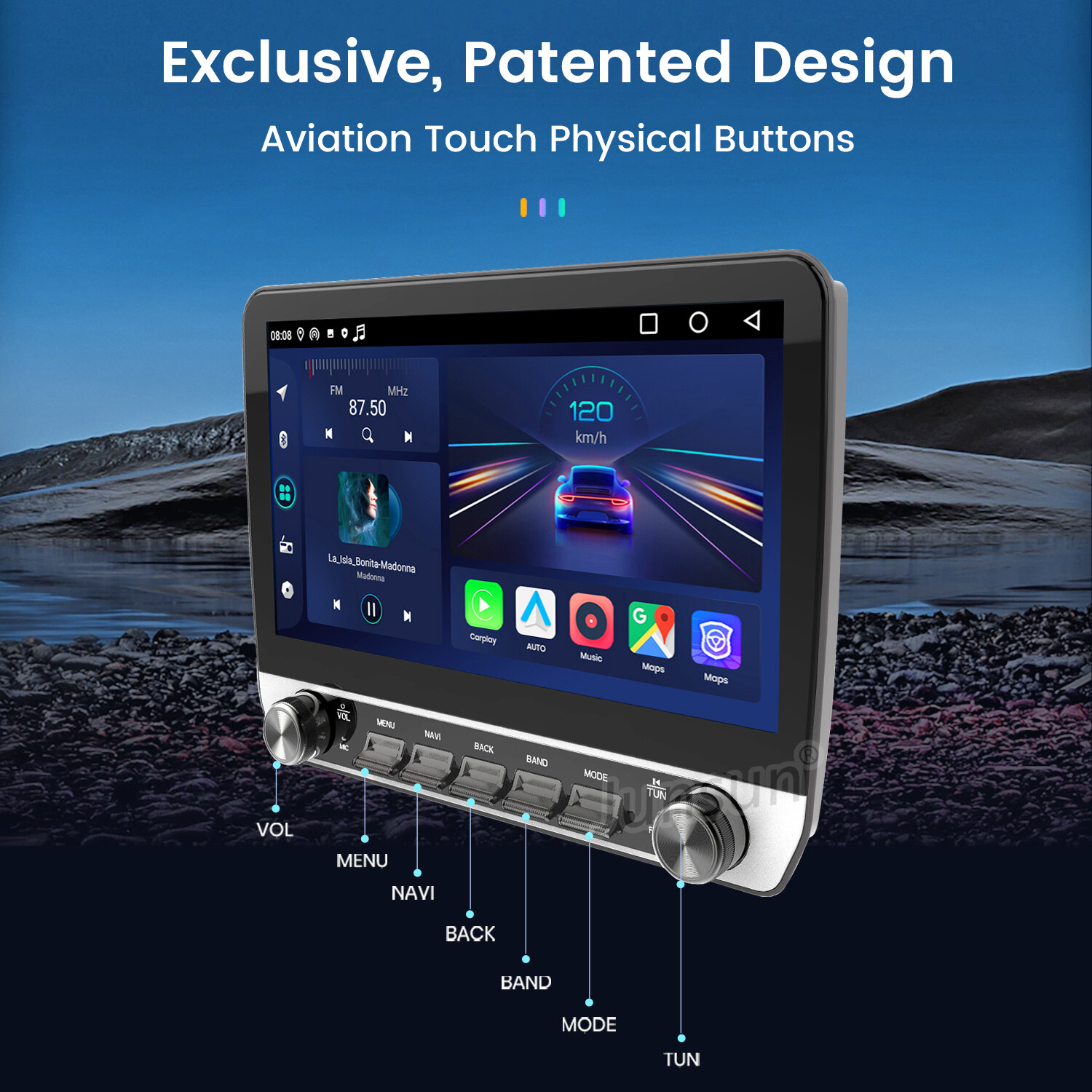 Android15 Apple Carplay For Toyota Tacoma 2016-2022 Car Stereo Radio GPS RDS SWC