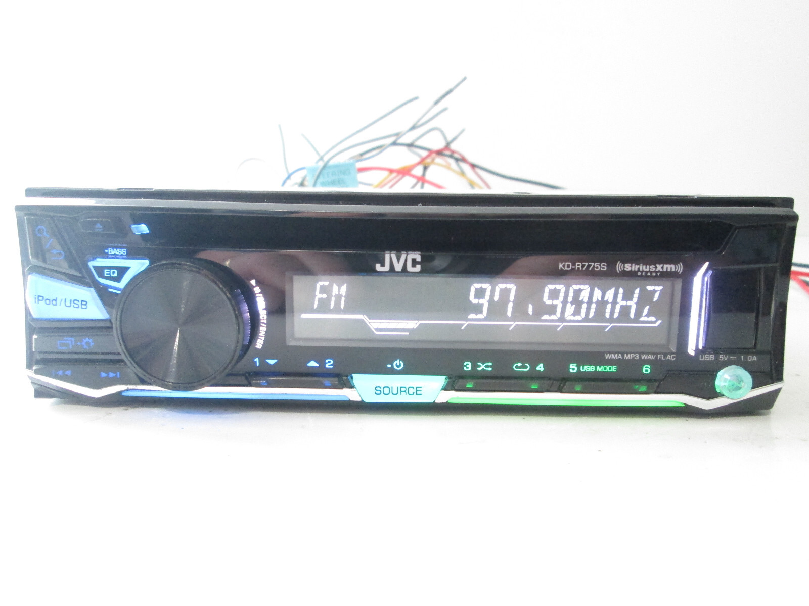 JVC KD-R775S Rado CD WMA MP3 Flac Sirius MP3 Aux Input Stereo Player *Read*