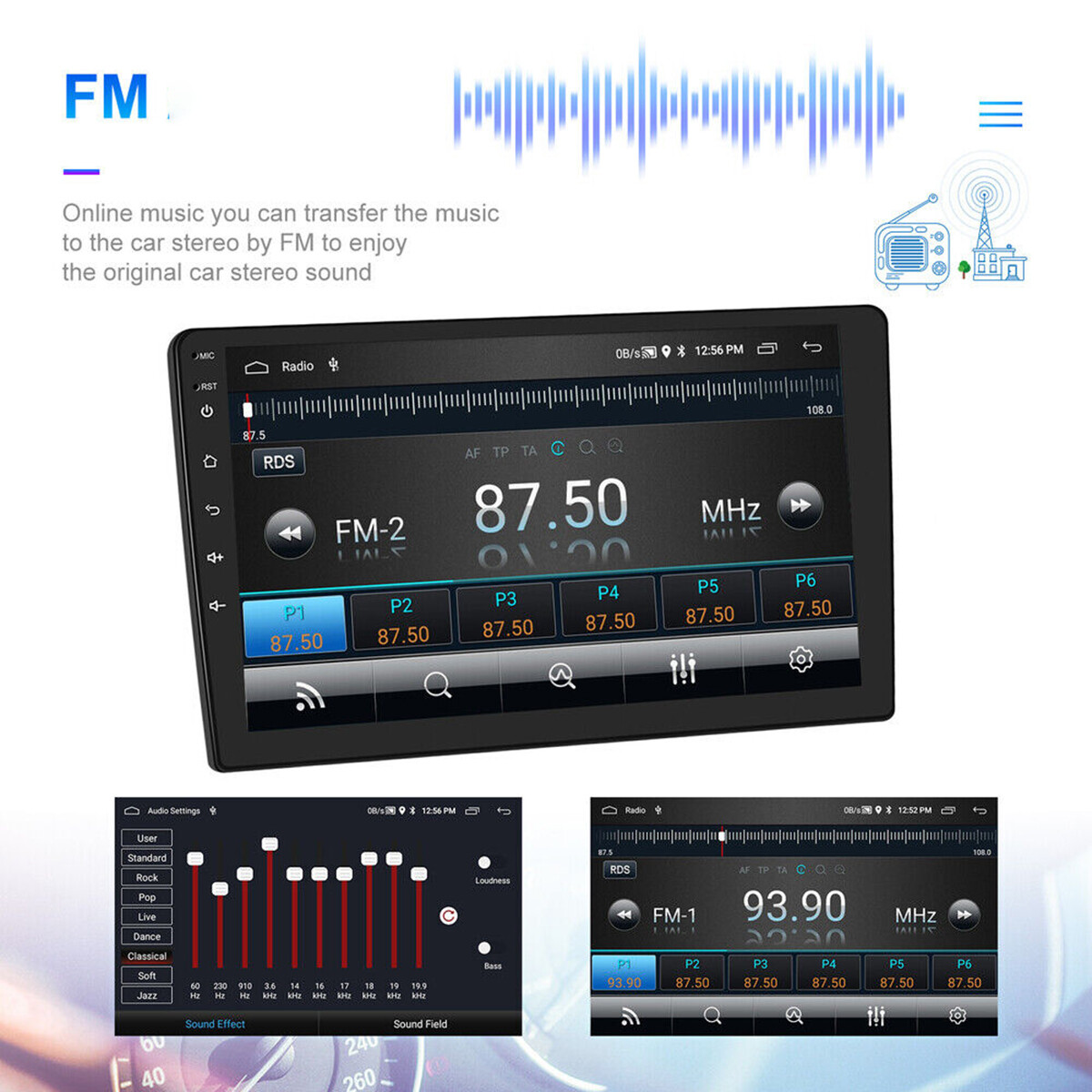 Android12 CarPlay Car Stereo GPS Radio Rear Camera For Ford F-150 F150 2009-2012