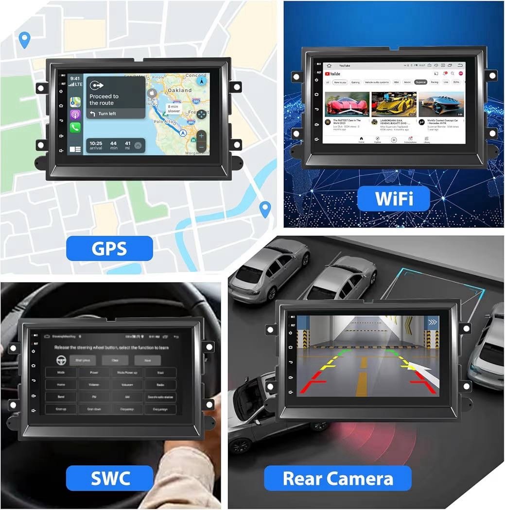 7in Android Radio Ford F250/F350/F450/F550 2013-2016 Wireless CarPlay 2+64G