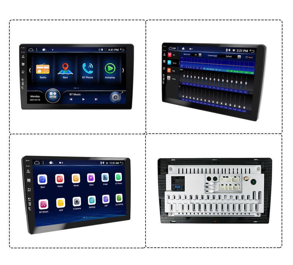 10.1”IPS Double 2 Din Car Stereo Radio GPS CarPlay Navi DSP SWC AM BT 8GB+256GB