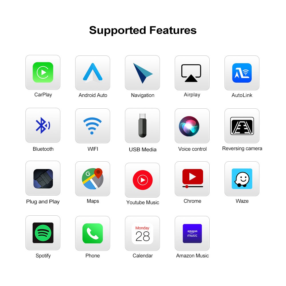 Wireless Carplay/Android Auto Decoder for Audi Q3 A1 2013-2018 with RMC System