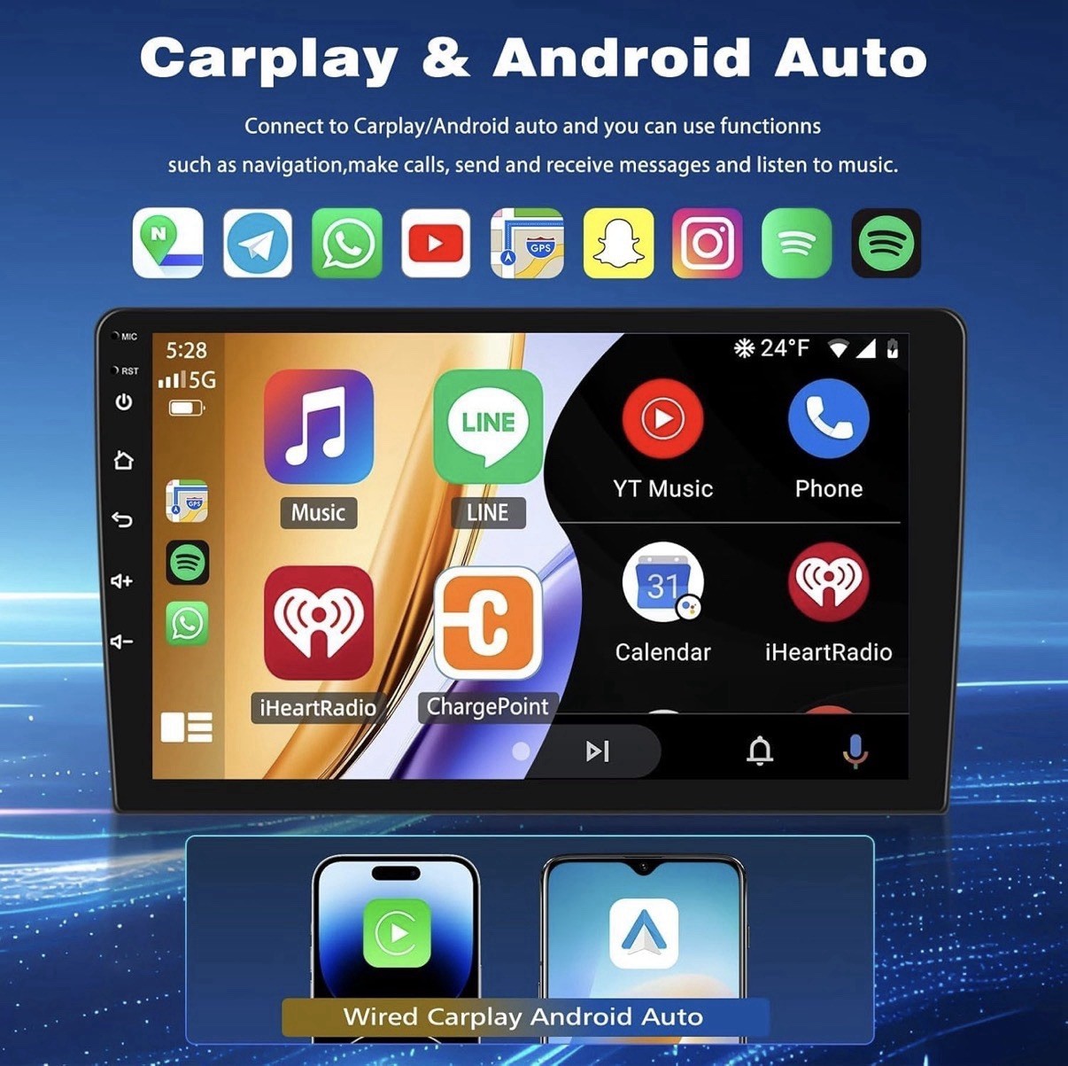 Carplay Radio for Mazda Mx-5 Miata 2006-2021 Android 14 Car Stereo GPS Navi WIFI