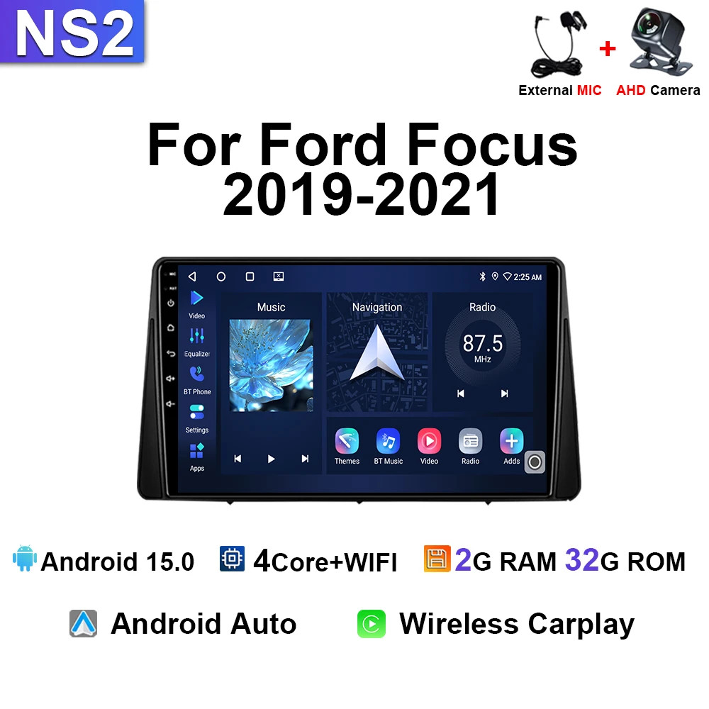 Car Radio For Ford Focus 2019-2021 Android Multimedia Video Stereo Carplay GPS
