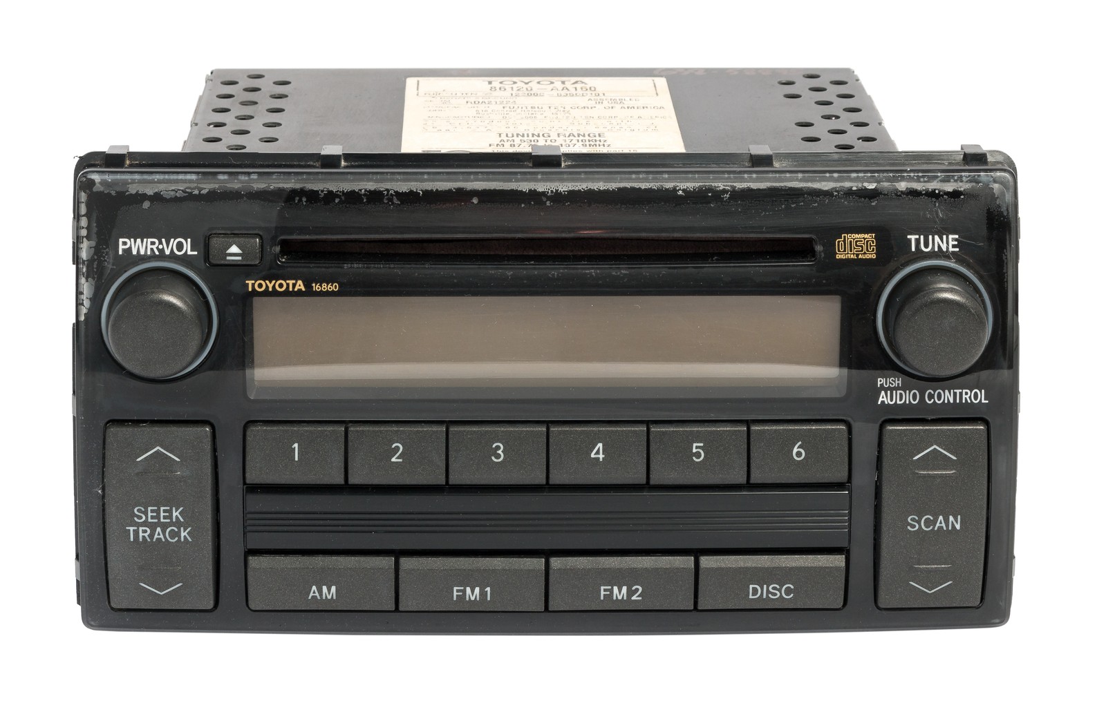 2005-06 Toyota Camry AM FM OEM Radio Single CD Player 86120-AA160 Face 16860