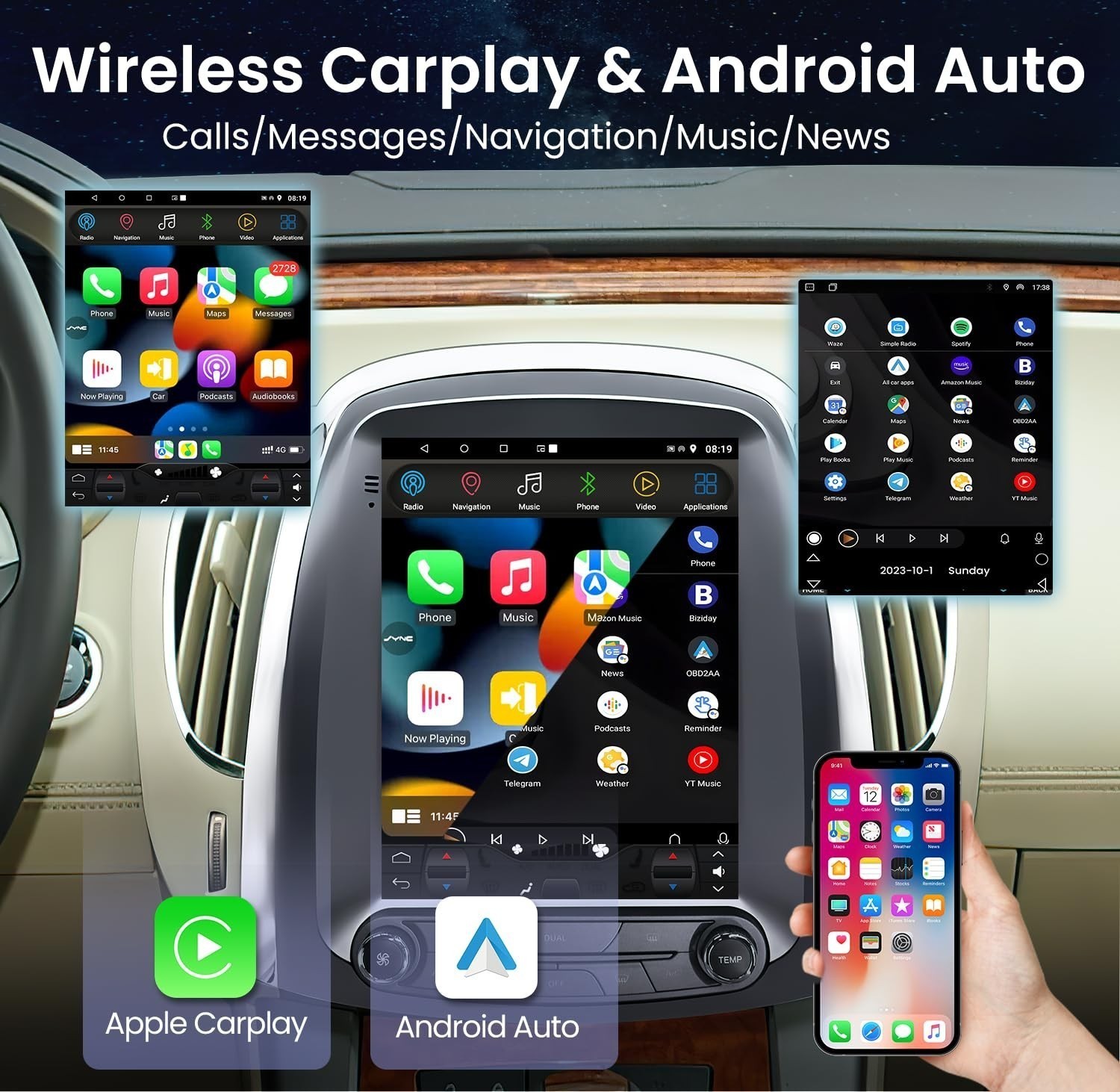 Car Radio Stereo Carplay For 2010-2013 Buick LaCrosse 4+64G 9.7in BT RDS