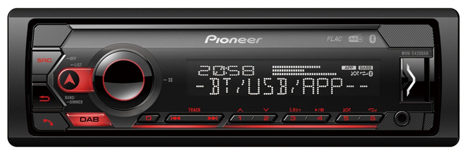 Pioneer Steering Wheel USB DAB Bluetooth Car Stereo for Lancia Y 843 2005-2011 Charcoal