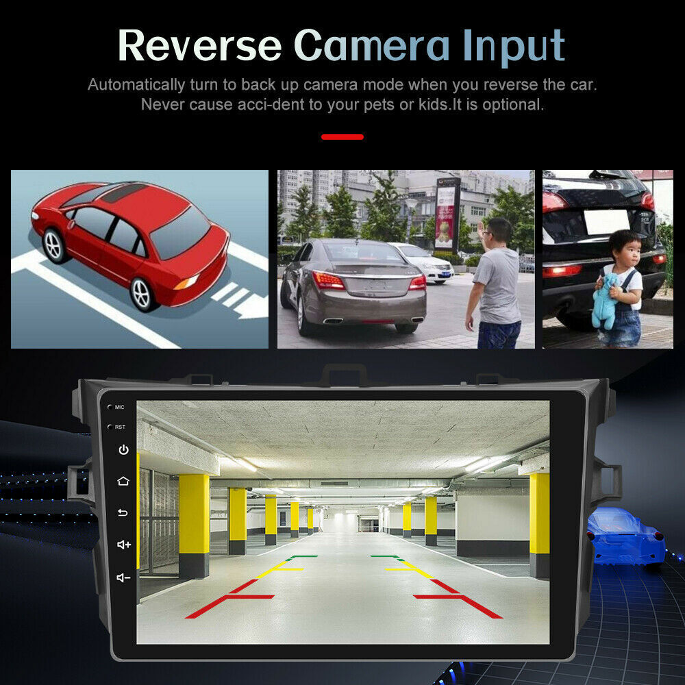 For Toyota Corolla 2009-2013 Wireless Carplay Android 13 Car Stereo Radio Camera