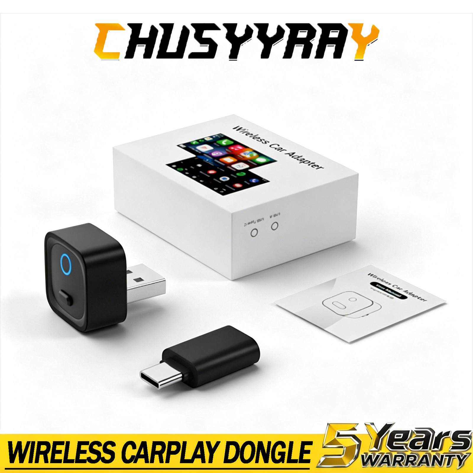 Mini Wireless CarPlay Dongle Bluetooth 5.4 WiFi6 Adapter Wireless CarPlay