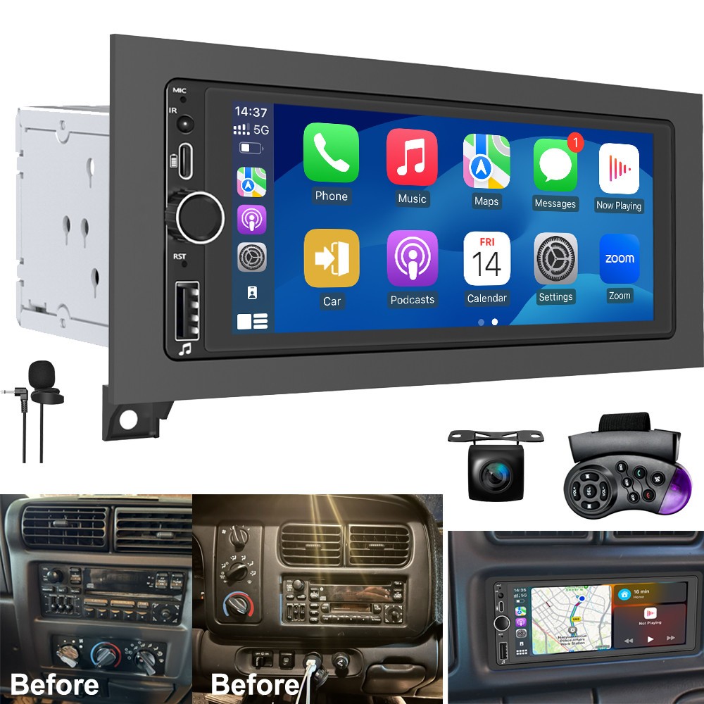 6.9″ Stereo Radio Plug Play For 1997-2002 Jeep Wrangler TJ Carplay Auto GPS SWC
