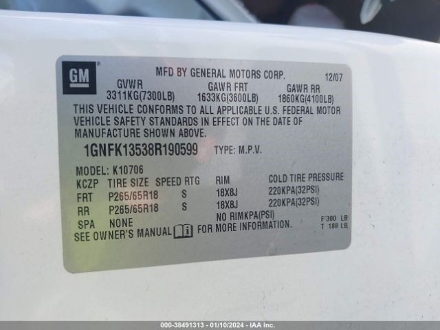 Audio Equipment Radio Opt Uvb ID 25894202 Fits 08-09 TAHOE 1038649