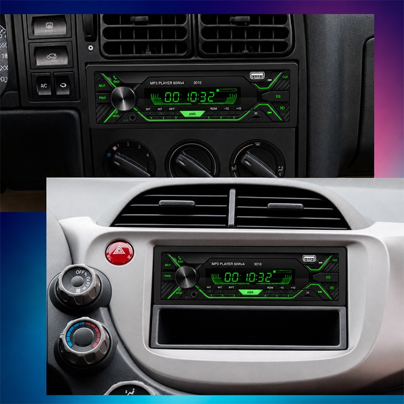 Single Din MP3 Player Car Radio Stereo Audio Receiver Bluetooth AUX FM SD USB