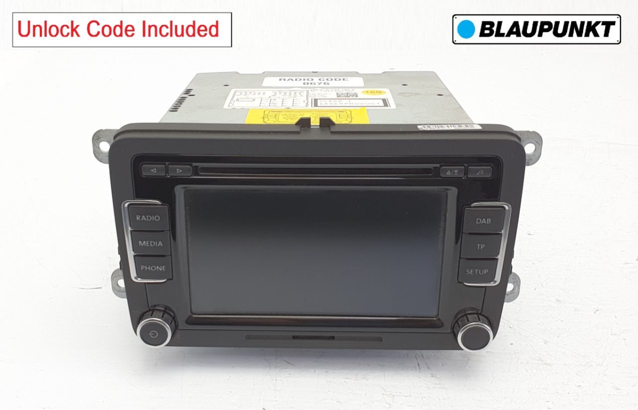 VOLKSWAGEN TIGUAN 08-18 5N CD MULTIMEDIA HEAD UNIT DAB & UNLOCK CODE 3C8035195A
