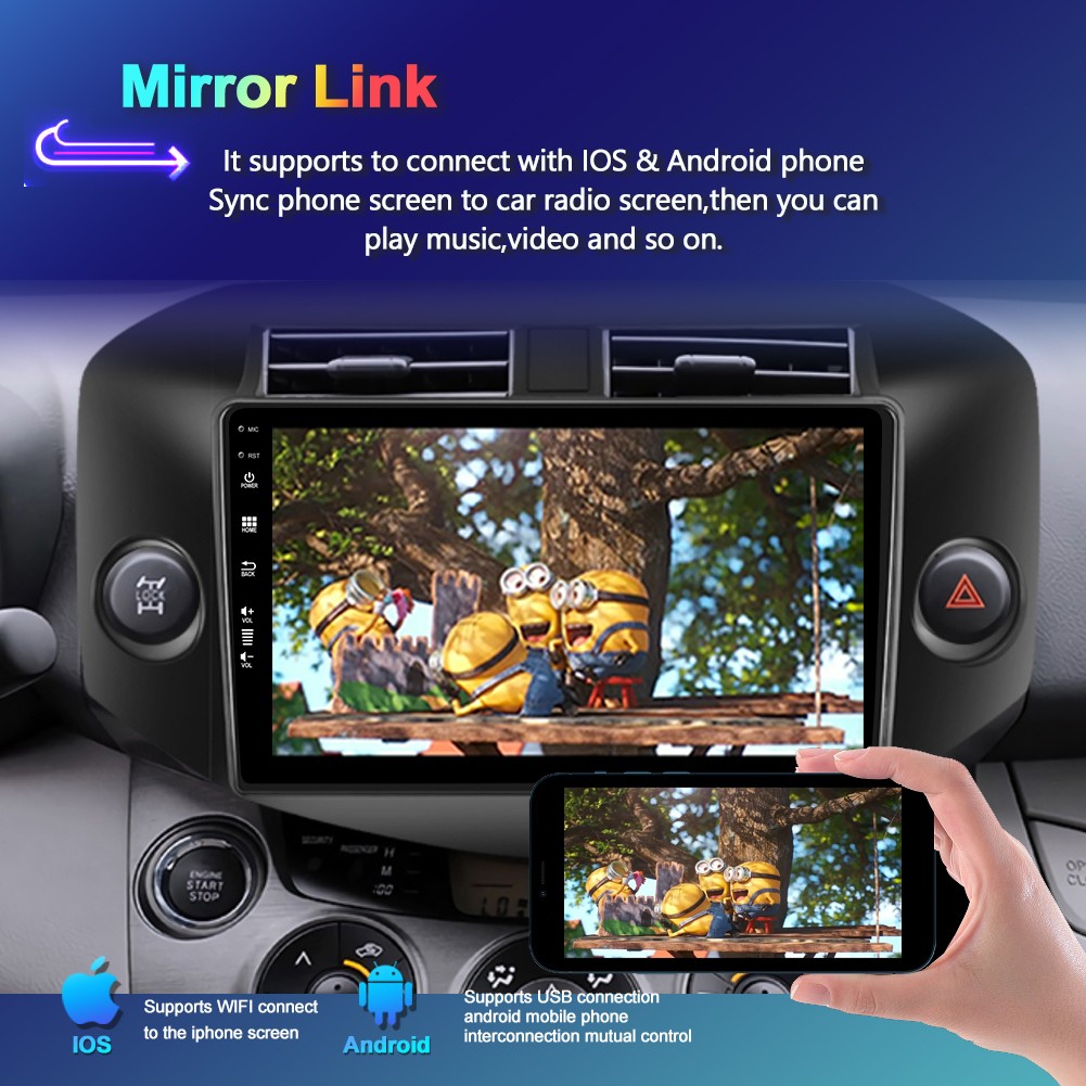 FOR TOYOTA RAV4 2009-2013 CARPLAY CAR RADIO ANDROID 15 NAVI GPS DSP🌟6GB+128GB🌟