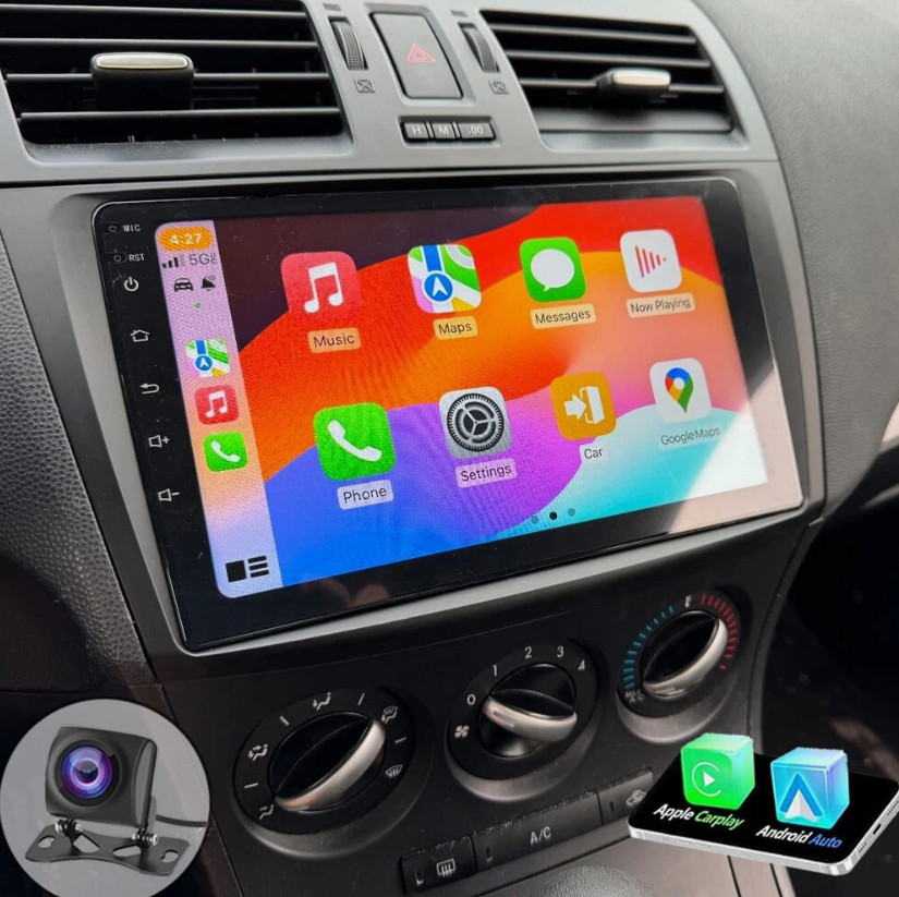 4+64GB For Mazda 3 2010-2013 Android 15 Car Stereo Radio GPS Navi CarPlay BT FM
