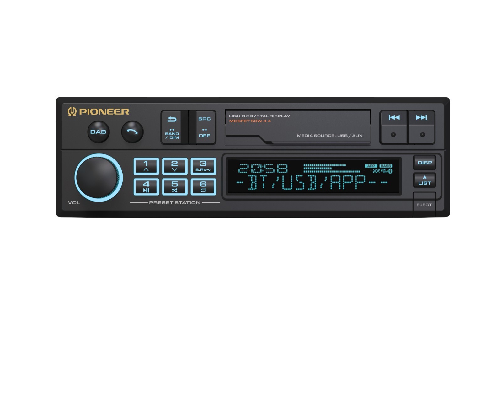 Pioneer SXT-C10PS – Retro Tape Deck Style BT DAB+ USB Aux Car Stereo IN STOCK