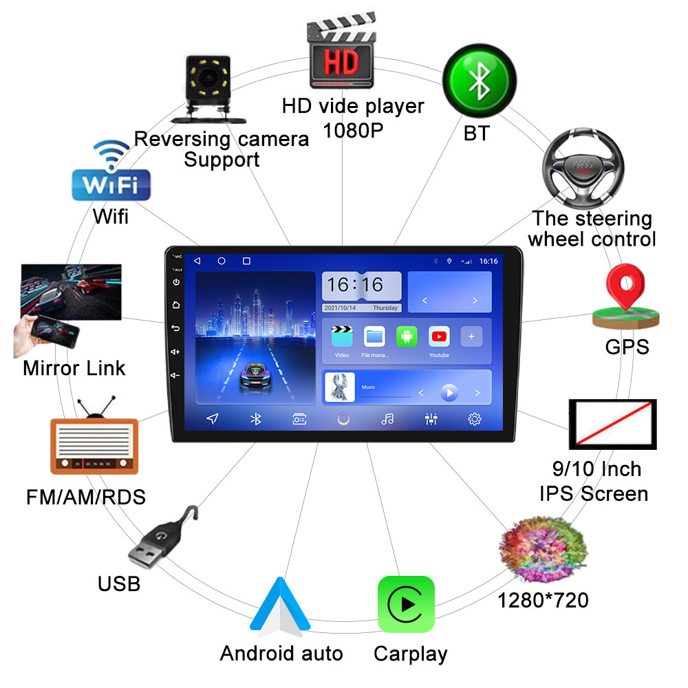 For Volvo XC60 2014-18 Carplay Android Car Stereo Radio GPS Navi WiFi 64G BT