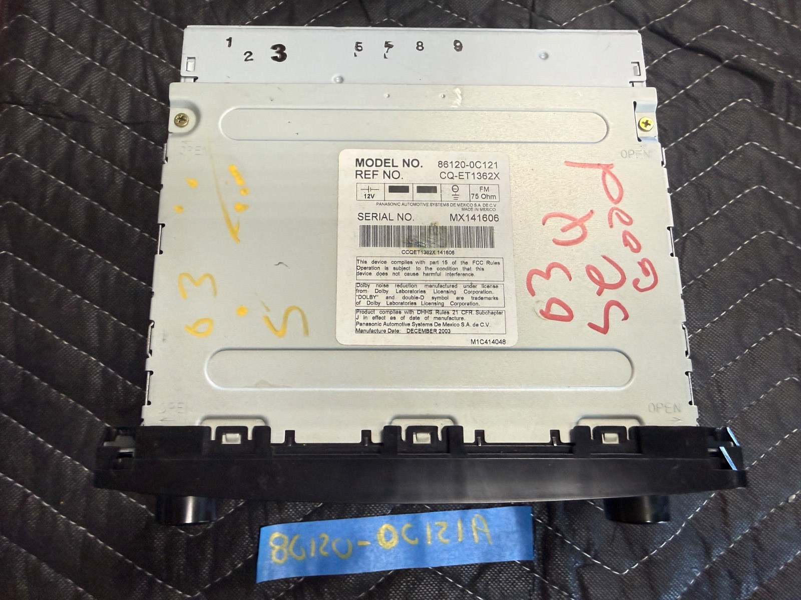 86120-0C121 2003-2004 Toyota Sequoia Tundra