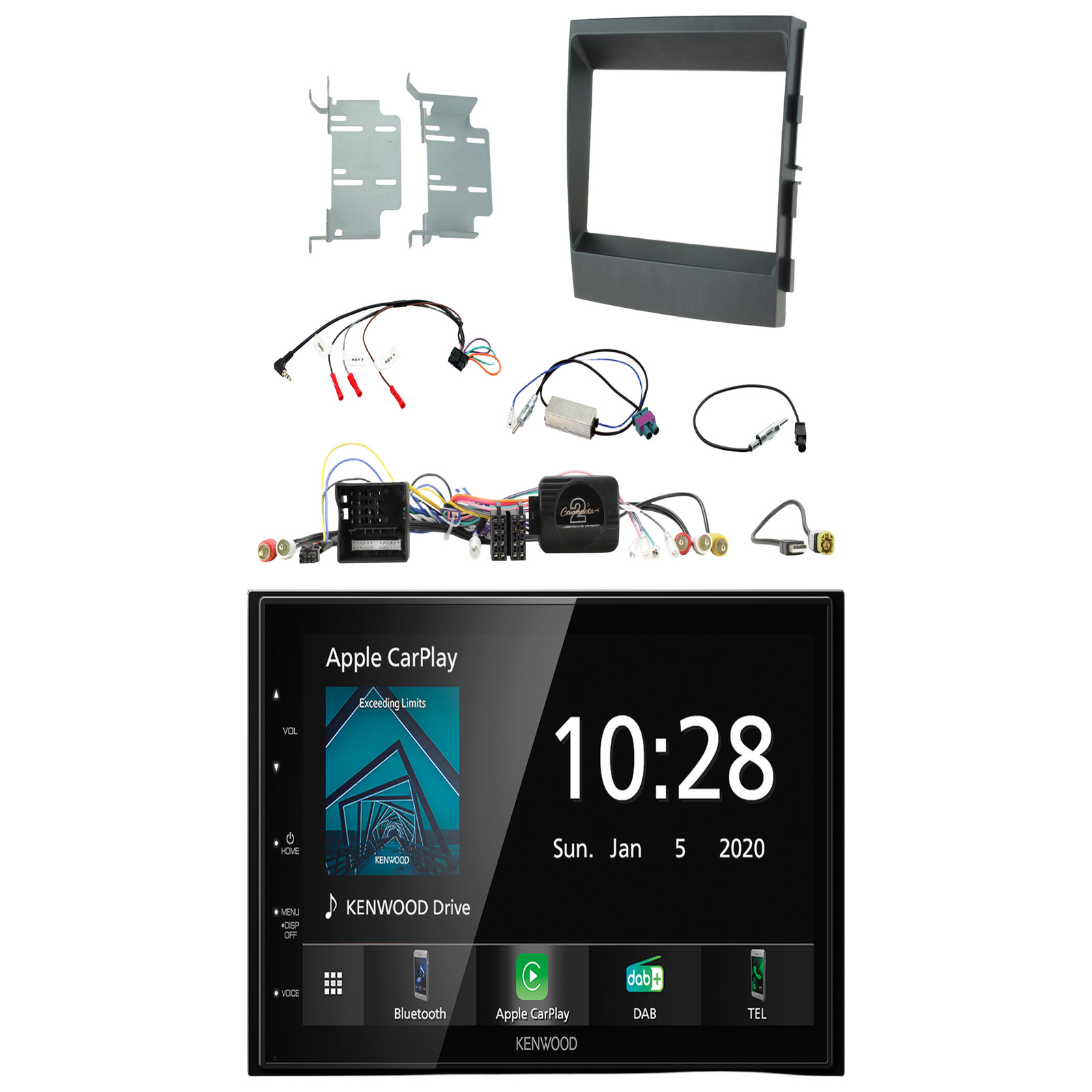 Kenwood DMX5020DABS Radio DAB Bluetooth with installation kit for Porsche Panamera