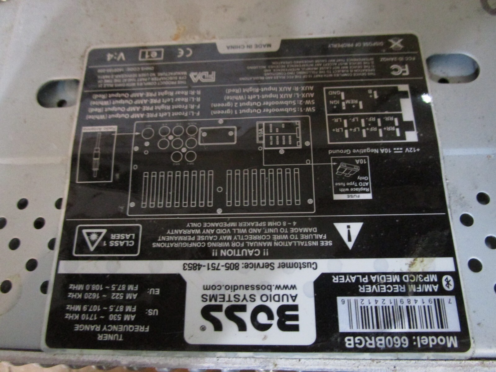 Boss Aftermarket Radio Stereo Display Audio Sound Equipment Head Unit 660brgb RL