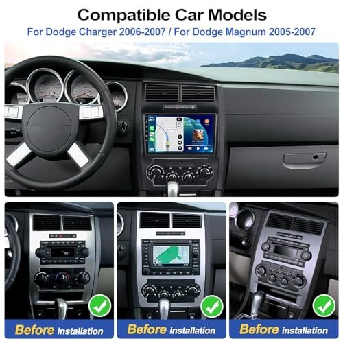 4+64G For Dodge Charger 2006-2007 Android15 CarPlay Car Stereo Radio GPS WIFI