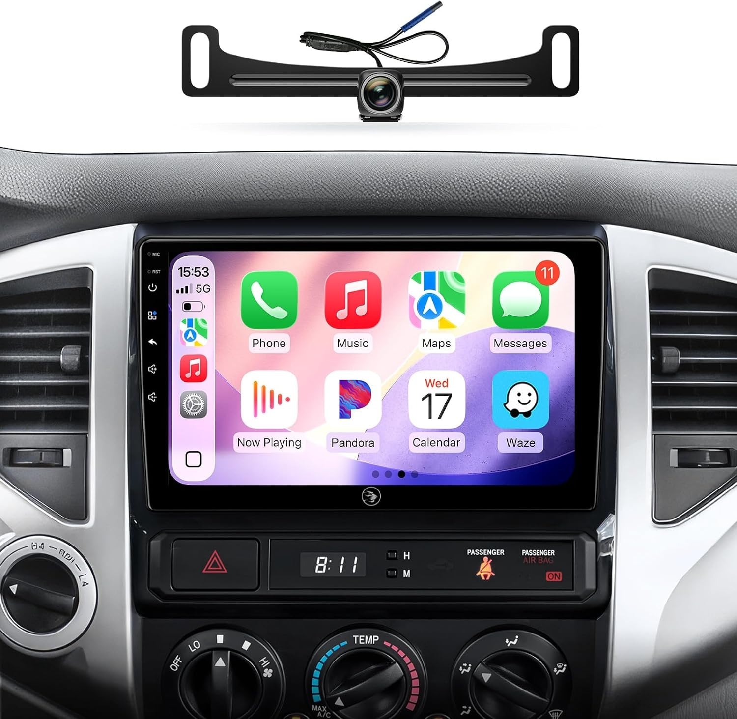 9″ 4+64G Car Radio Dash Kit for Toyota Tacoma 2005-15 Stereo Upgrade Head Unit