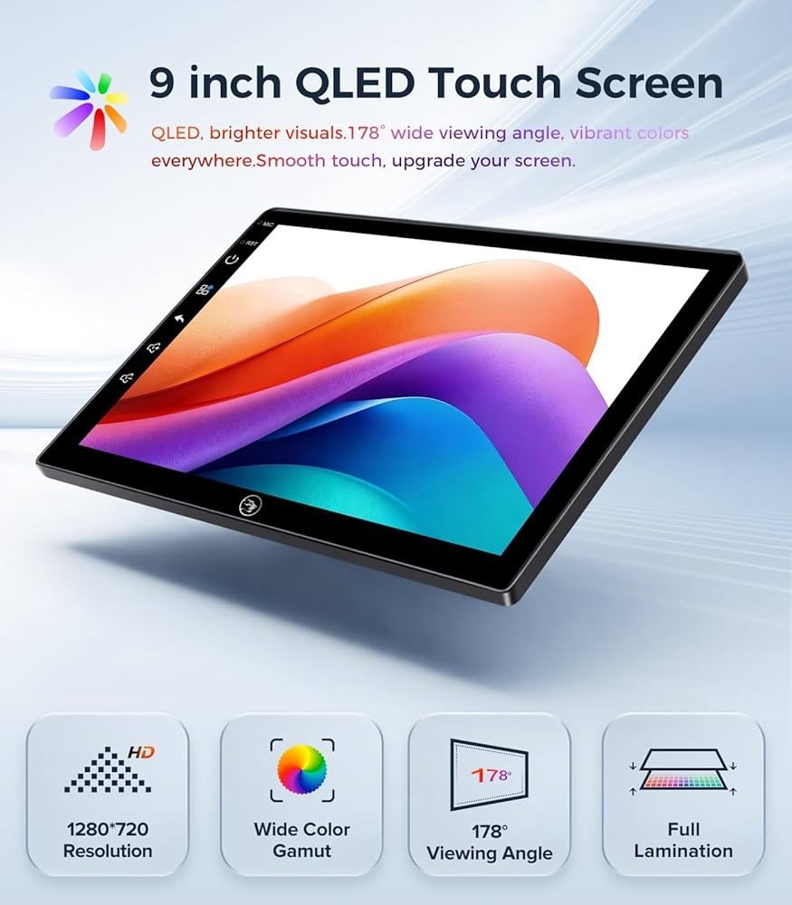 9 Inch QLED Linux Car Stereo Radio for Ford F150 2009-2012 Wireless CarPlay