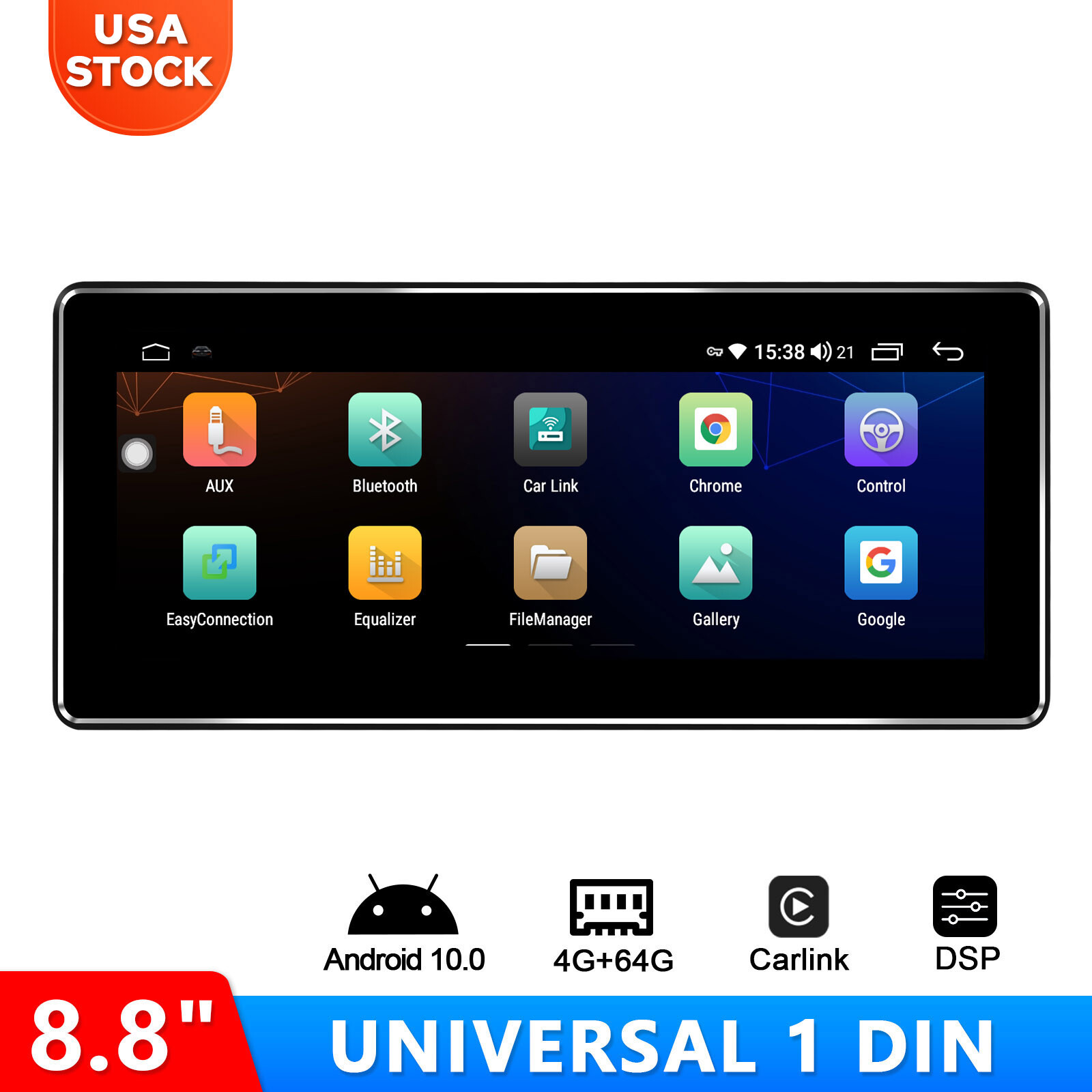 8.8″ 1DIN JOYING New UI Car Radio Android 10 Infotainment GPS Navi USA Stock