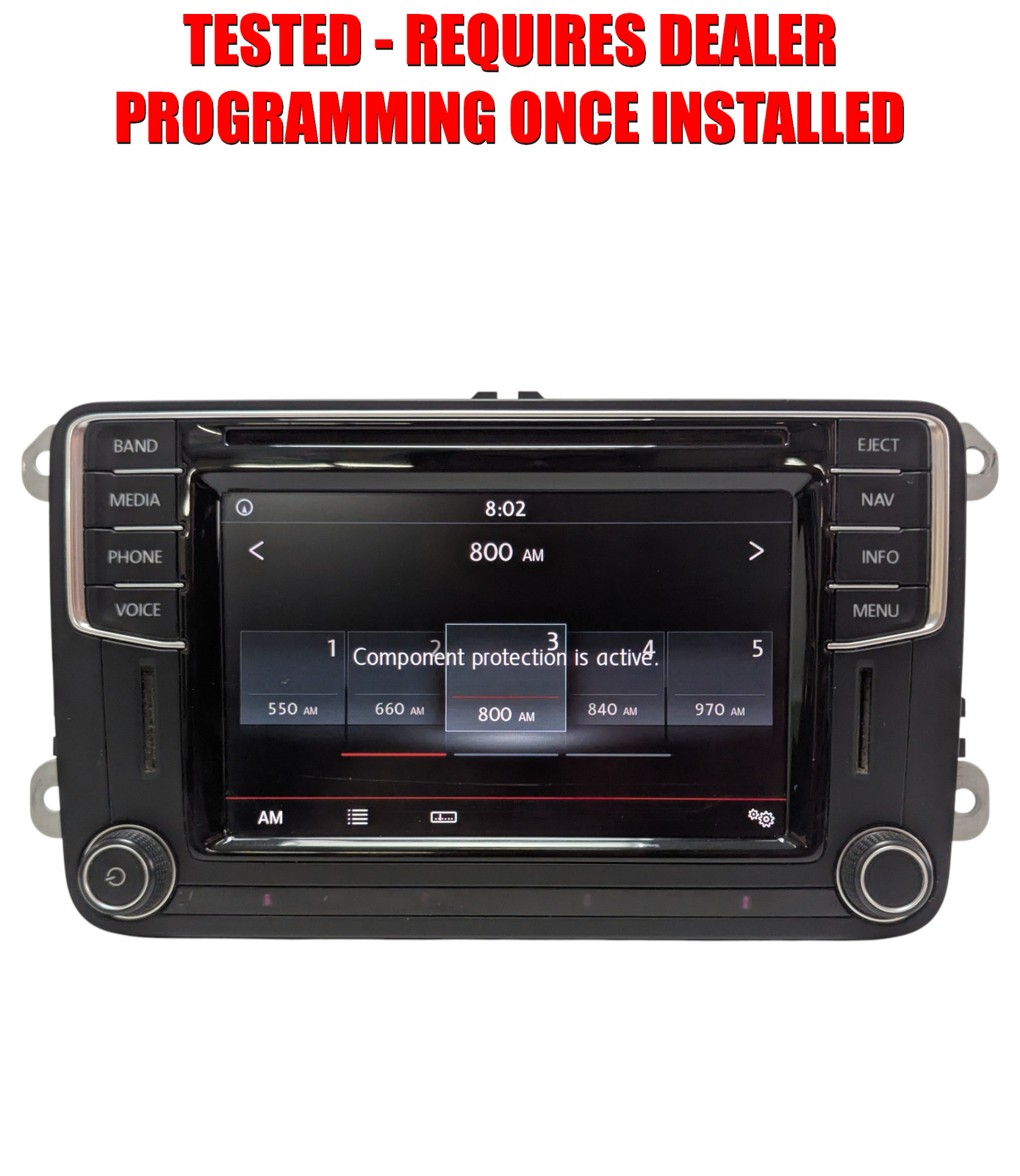 2016-2019 Volkswagen Jetta Passat Golf CC Tiguan Screen Navigation GPS Radio OEM