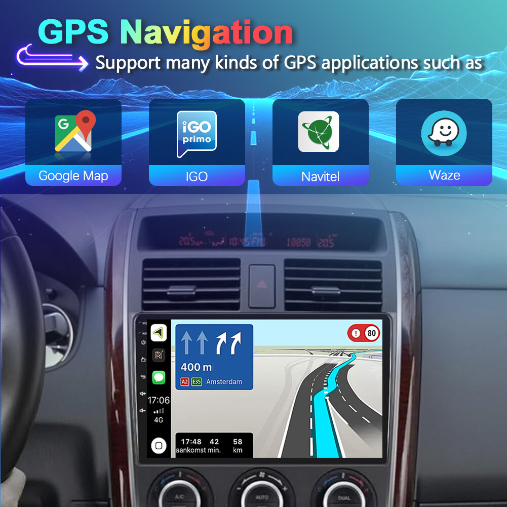 For 2009-2015 Mazda CX-9 CX9 Android 14 Car Stereo GPS Head Unit CarPlay 6+128GB