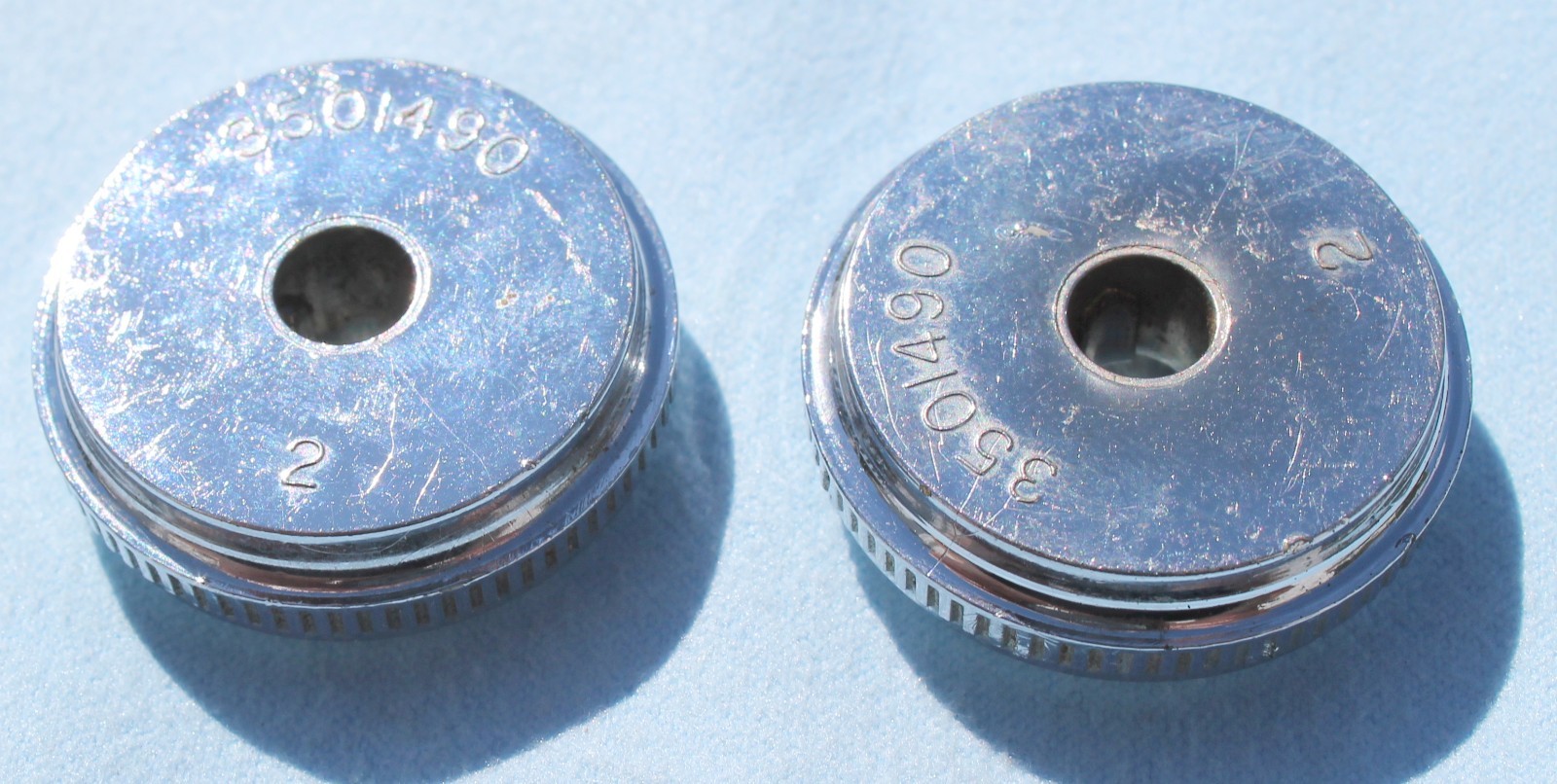 1976 1977 1978 1979 OEM MOPAR CHRYSLER DODGE PLYMOUTH CHROME RADIO KNOBS 3501490