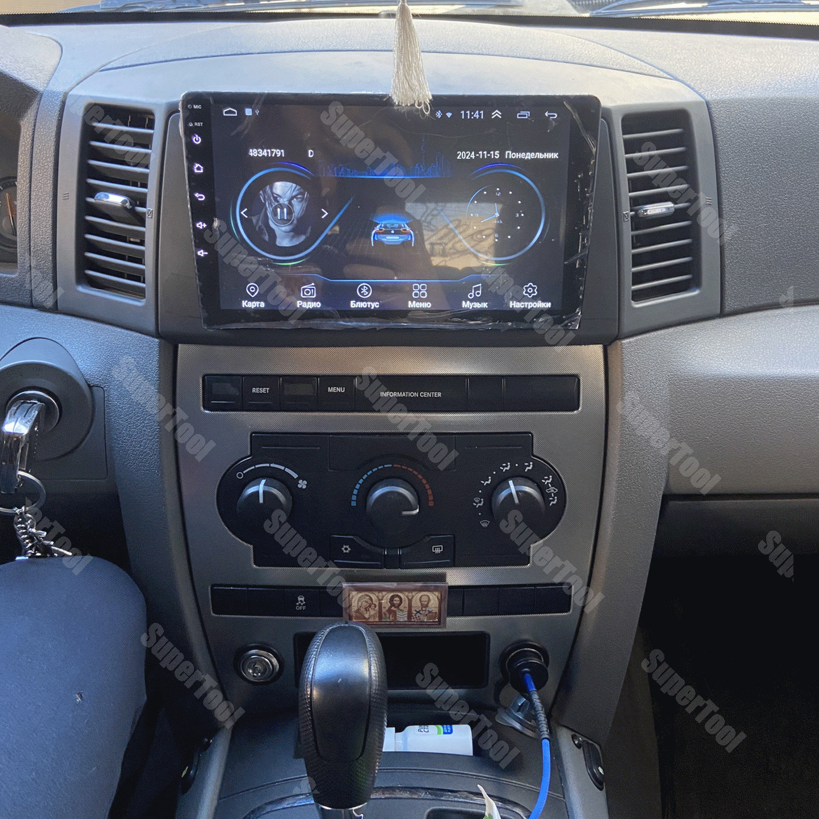 10in Android15 Carplay For 2004-2007 Jeep Grand Cherokee Car GPS Stereo Radio BT