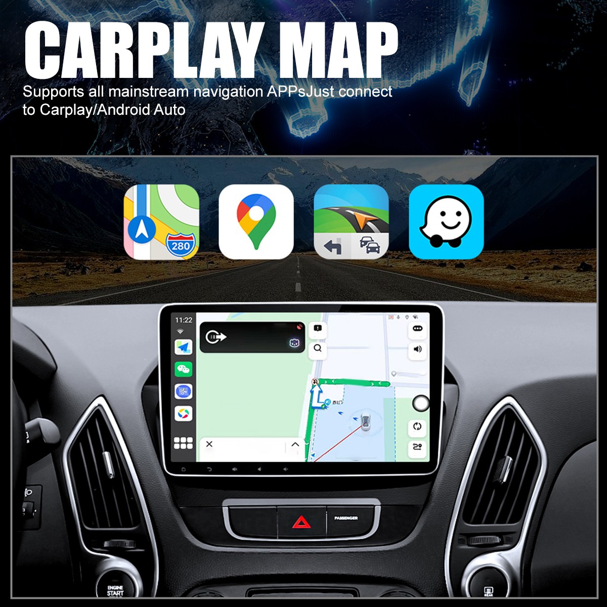 Wireless CarPlay Adapter for Apple iPhone & Android Auto USB Adapter Plug &Play
