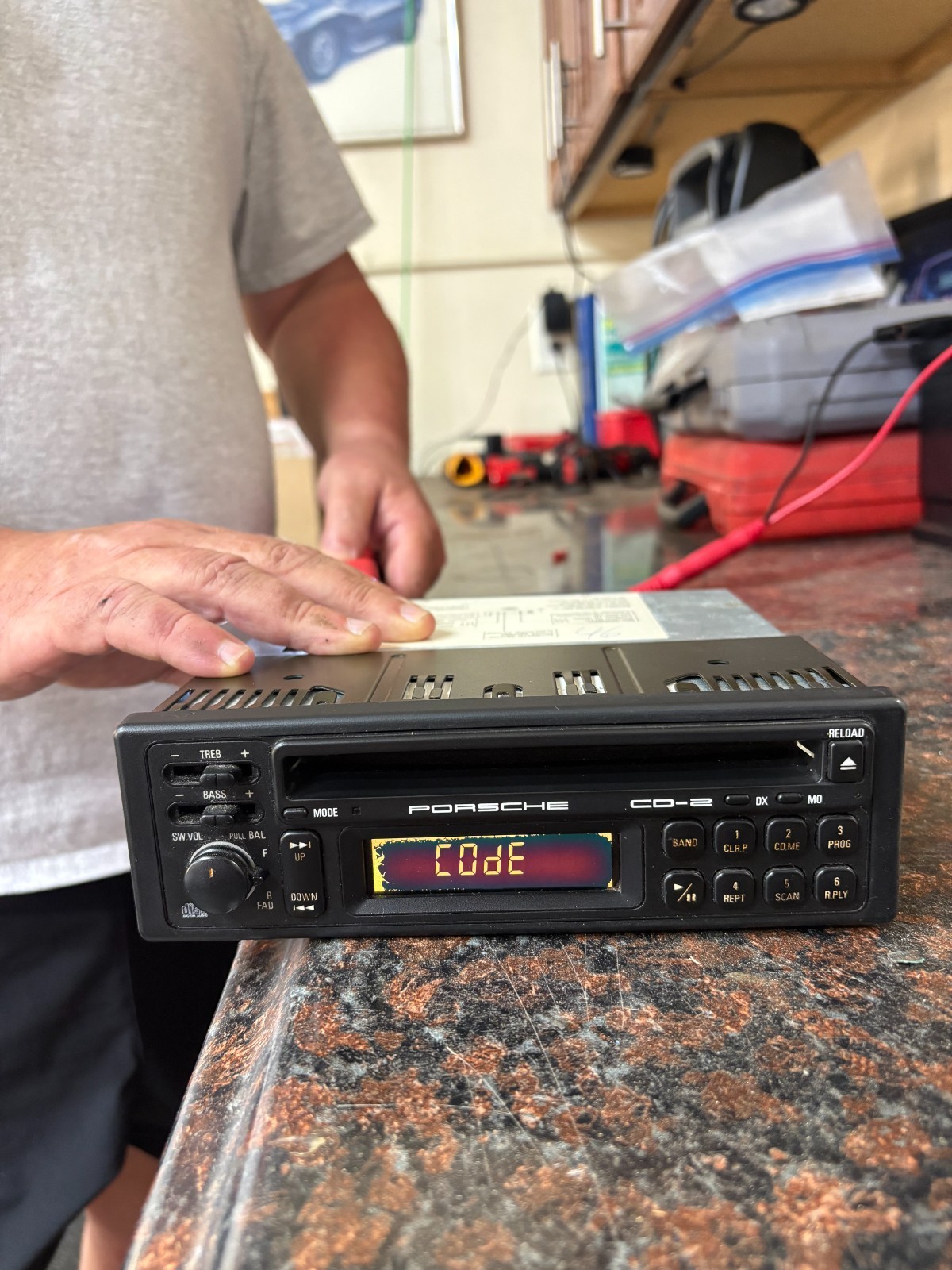 Porsche 911 964 944 928 OEM Alpine CD-2 Radio CD Player W/ Code Card Manual Test