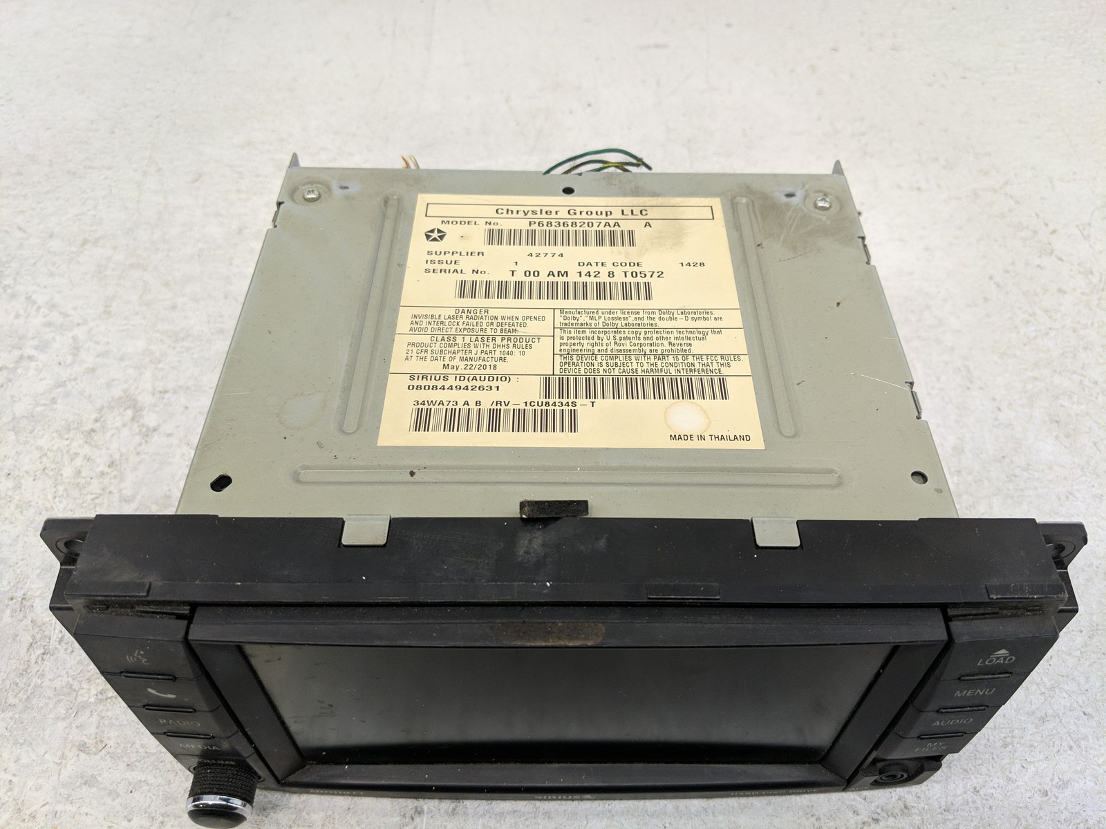 Dodge Caravan Am Fm Cd Player Radio Receiver CDSIC
