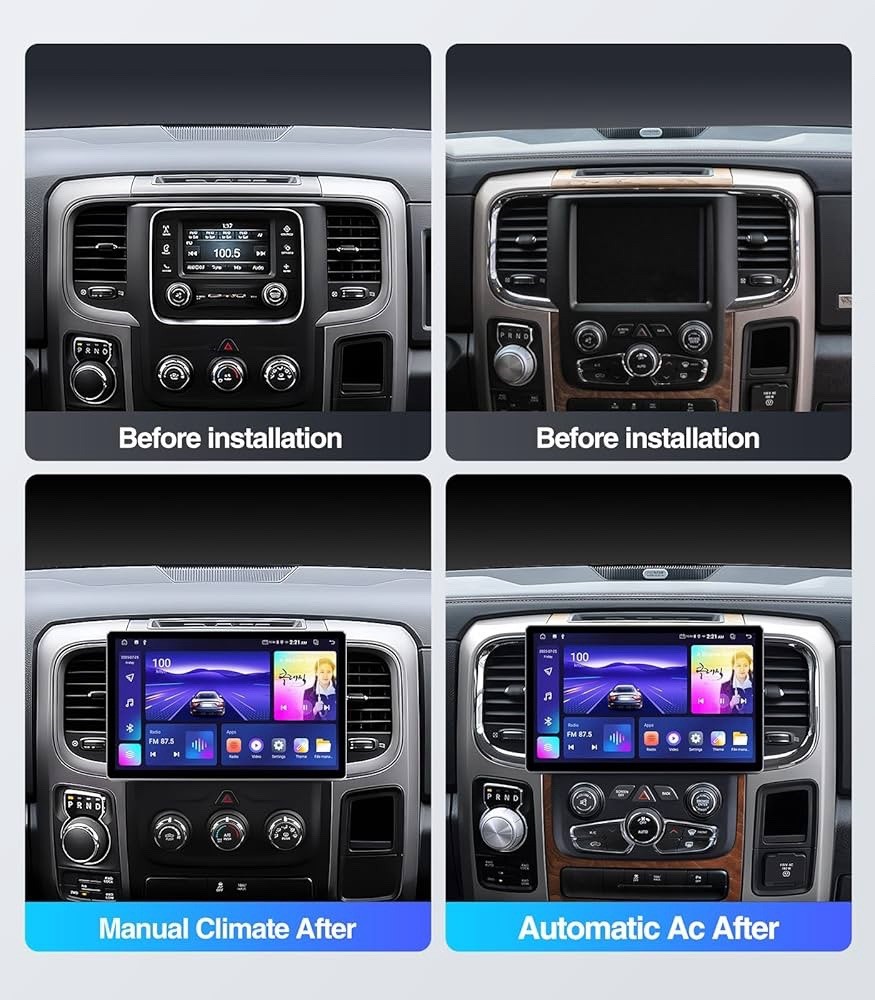 11.5″ (4G+64G) Car Radio Stereo Upgrade for Dodge Ram 1500 2500 3500 2013-2018