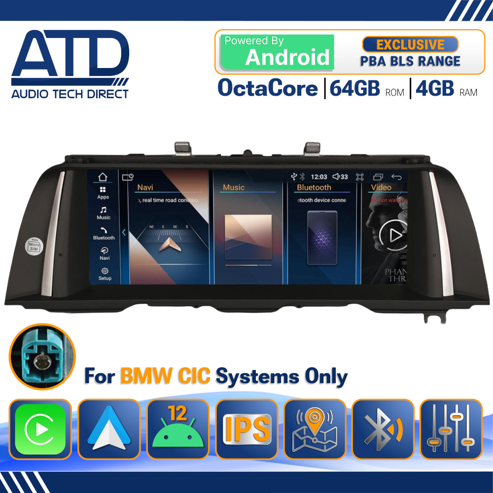 CarPlay Android Auto Stereo Radio For BMW 5 Series 10.25″ ID8 IMAX IPS Screen