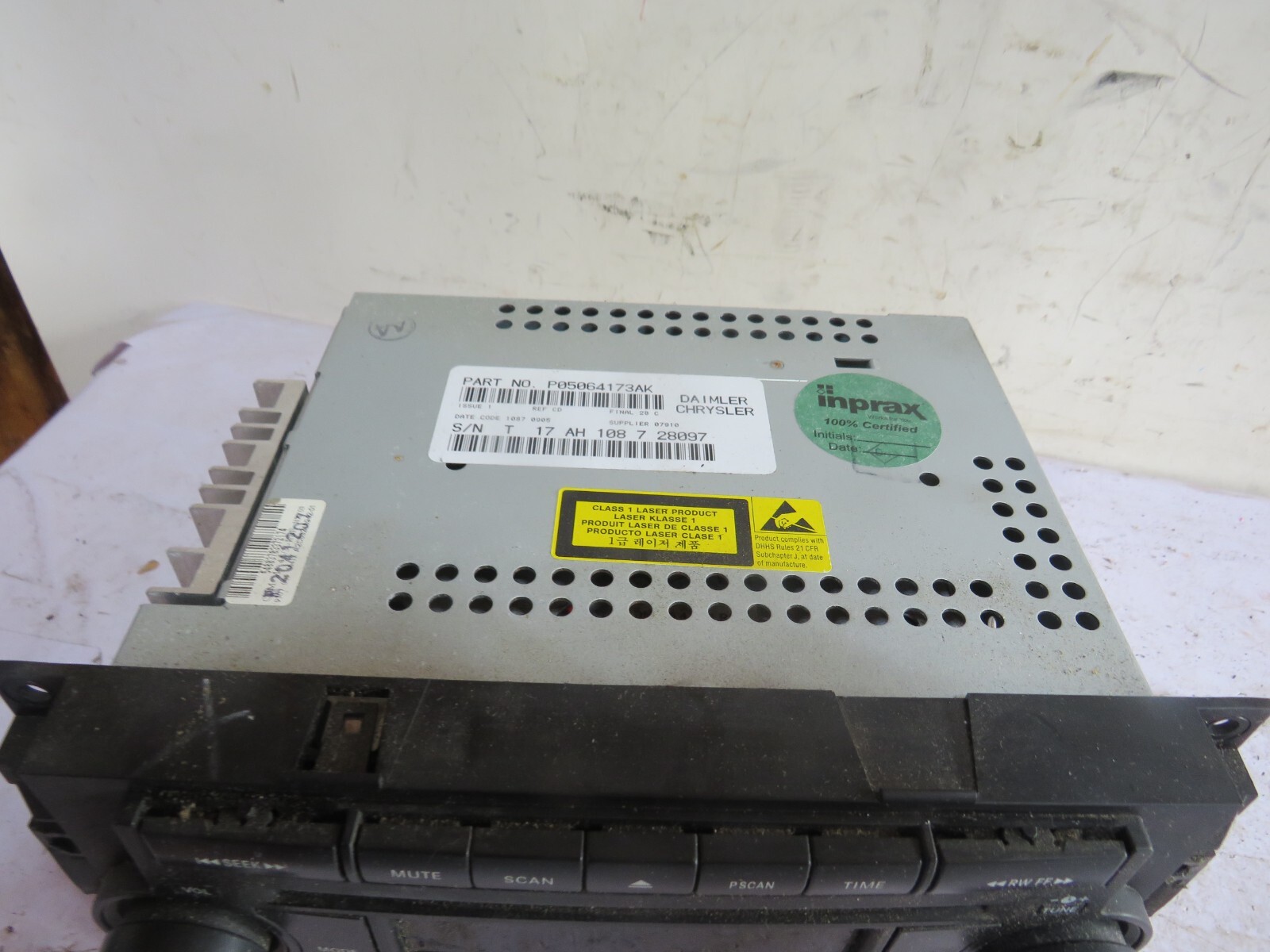 07 DODGE DAKOTA AM FM CD PLAYER RADIO
