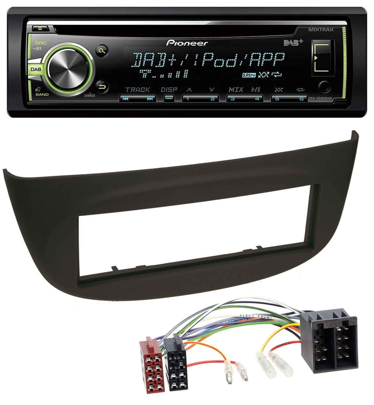 Pioneer DAB USB MP3 AUX CD Car Stereo for Renault Twingo (07-12) Black