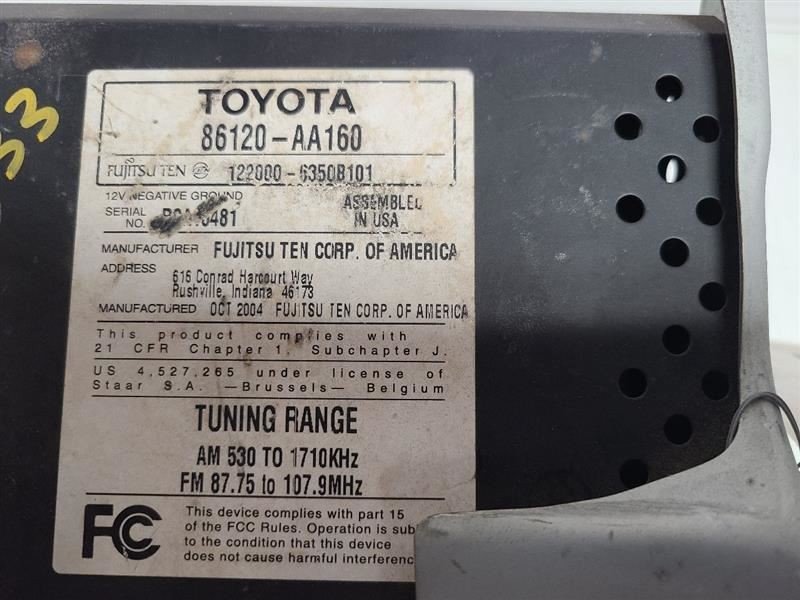 Audio Equipment Radio Receiver With CD Le Fits 05-06 CAMRY 488376
