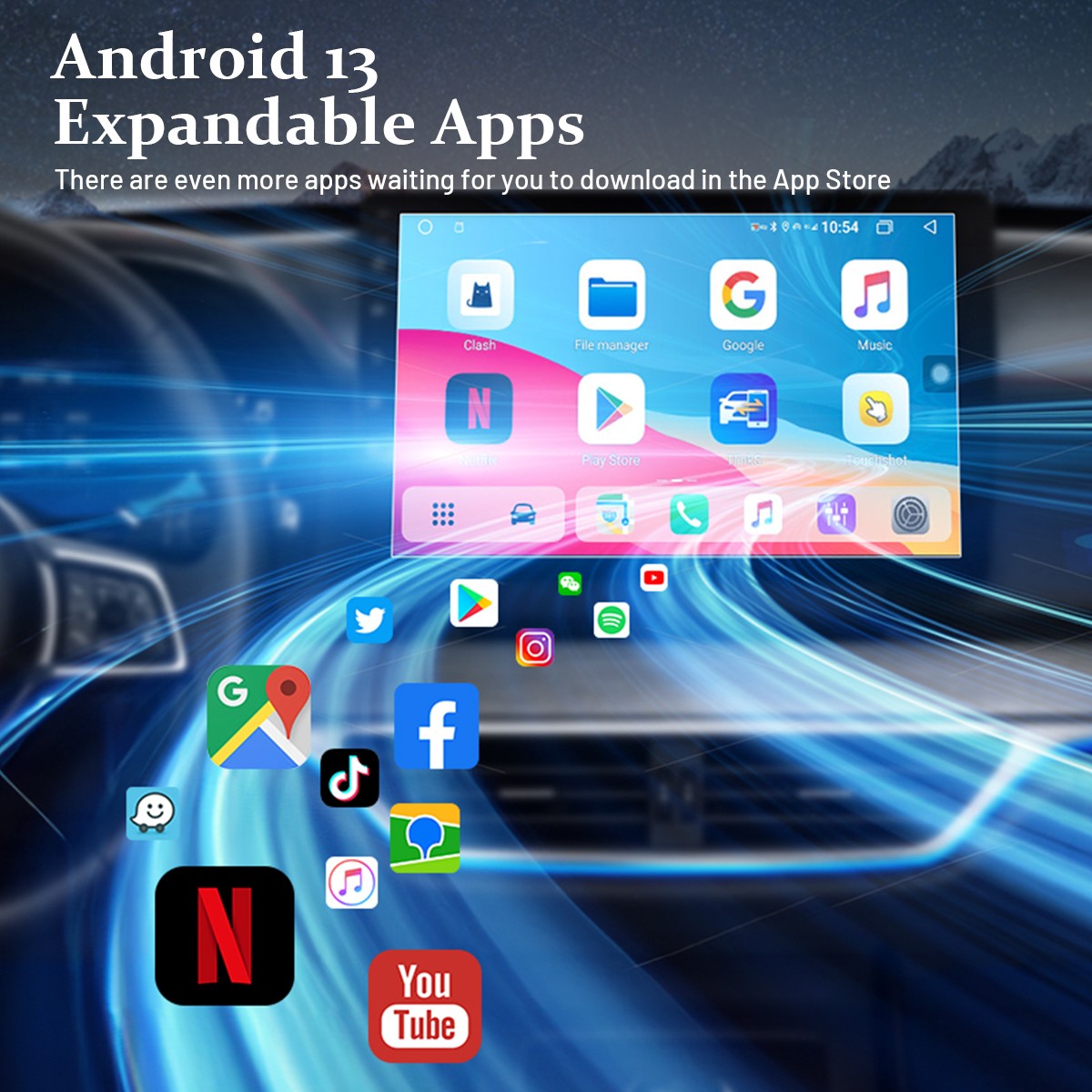 4K HDMI Output Wireless CarPlay Android Auto Adapter w/ Android 13 System