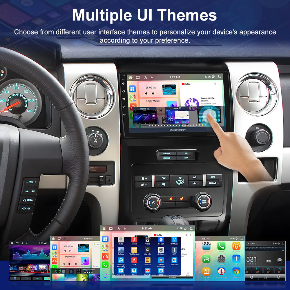 For Ford F150 2009-2014 Carplay Android 13 Car Stereo Radio WiFi GPS Navi+Camera