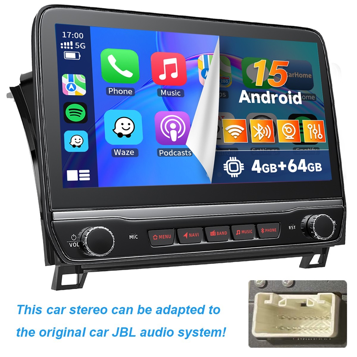 4+64G Carplay For Toyota Tundra 07-13 /Sequoia 08-19 Car Stereo Radio Android 13