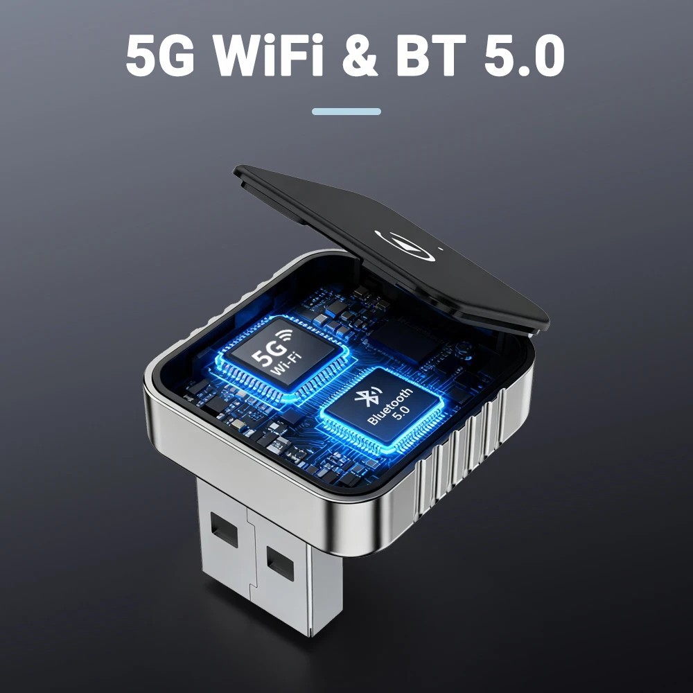Wireless Carplay Android Auto Adapter USB Car Dongle Connect Box 2 in 1 Mini Box